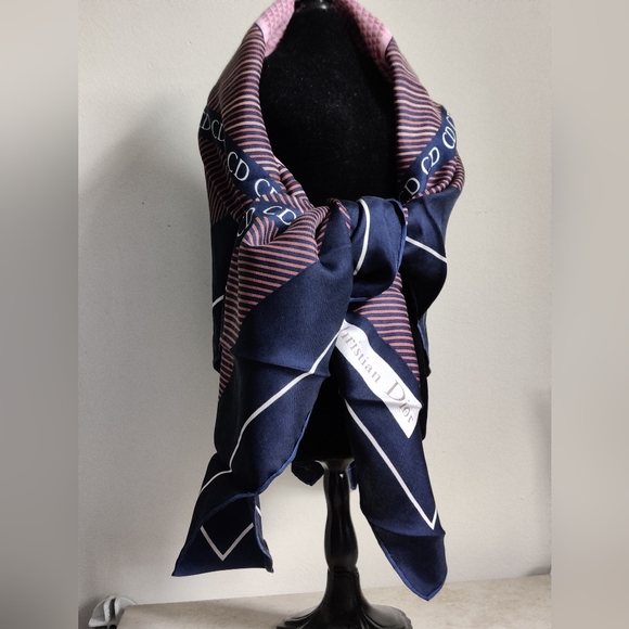 Vintage Dior Monogram Silk Scarf - Picture 5 of 16